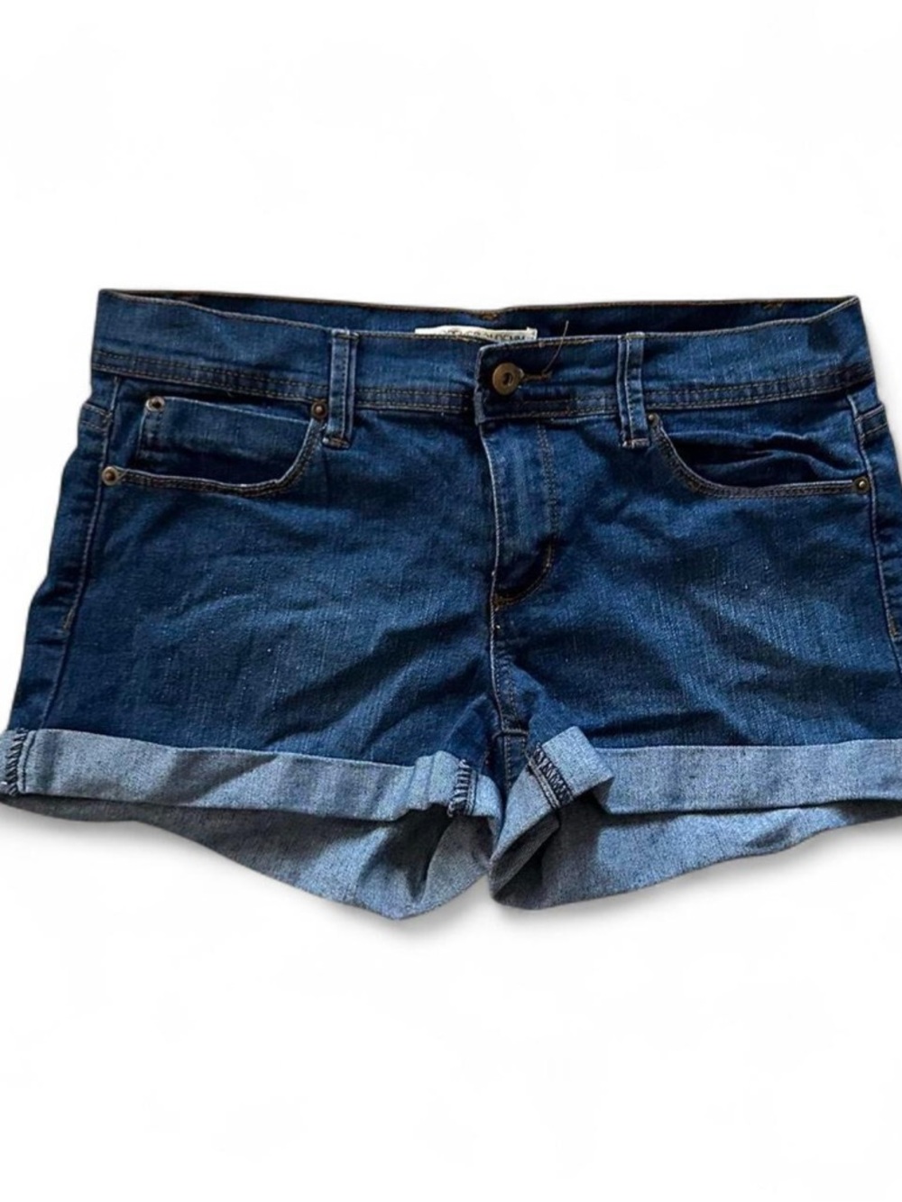 Forever 21 cuffed denim blue shorts